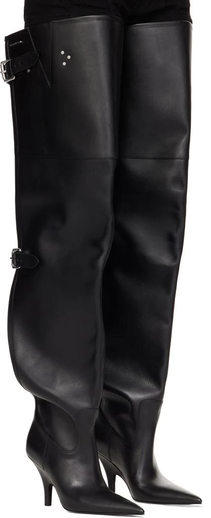 Alexander Wang Black Diablo Open Back Boots 4