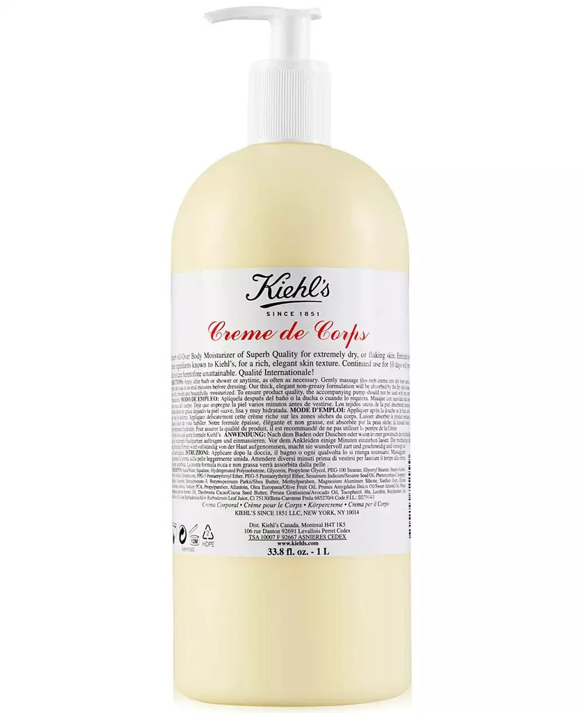 Kiehl's Creme de Corps Body Lotion with Cocoa Butter, 16.9 oz. 1