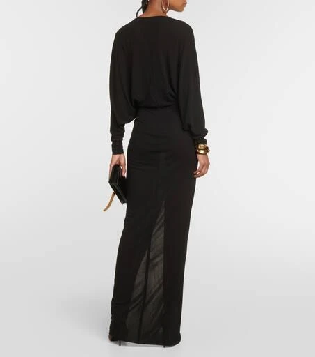 Yves Saint Laurent V-neck gown 3