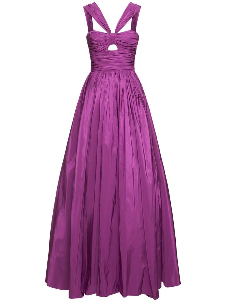 Zuhair Murad Draped Taffeta Gown W/ Cutouts