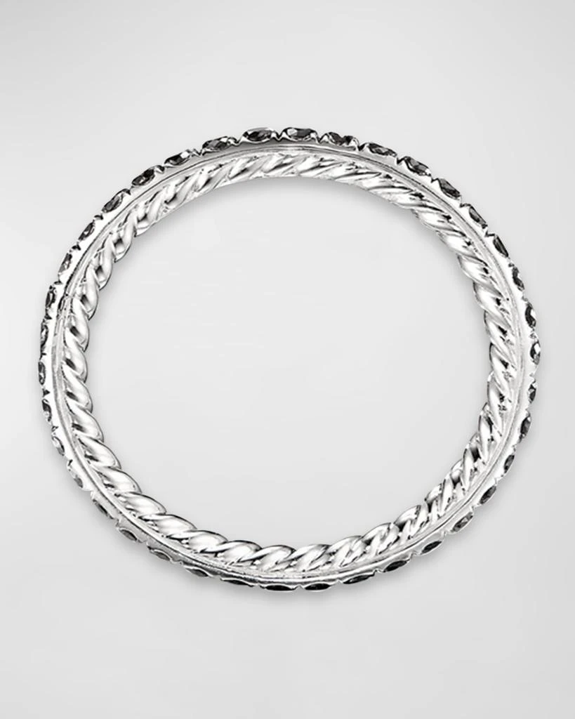 David Yurman DY Eden Band Ring with Gemstones in Platinum, 1.85mm 2