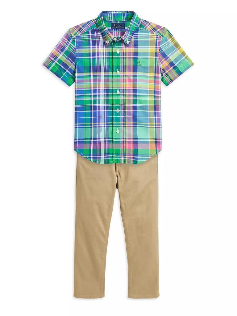 Ralph Lauren Little Boy's Plaid Short-Sleeve Shirt 2