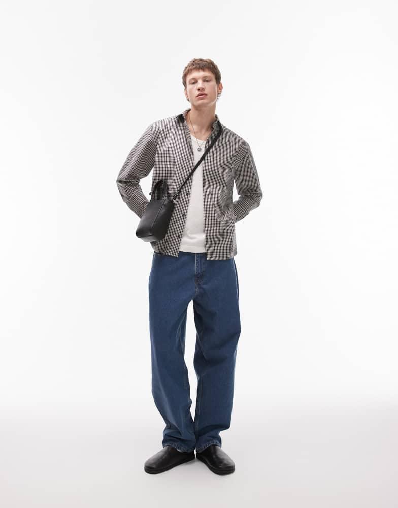 belbet Cropped checkered shirt M 円堂守着用 Original Check Jacquard Shirt – MOMOTARO JEANS