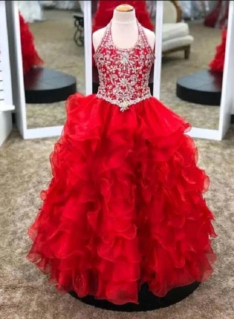 Little Rosie Little Rosie - Girl
s Glitz Long National Pageant Dress
