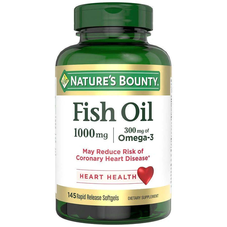 Nature's Bounty Fish Oil With Omega 3 Softgels, 1000 mg 1