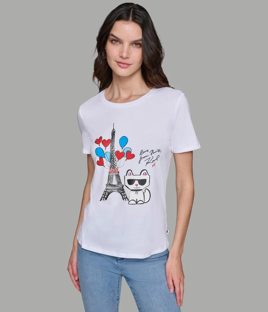 Karl Lagerfeld Paris BONJOUR CHOUPETTE TEE 1
