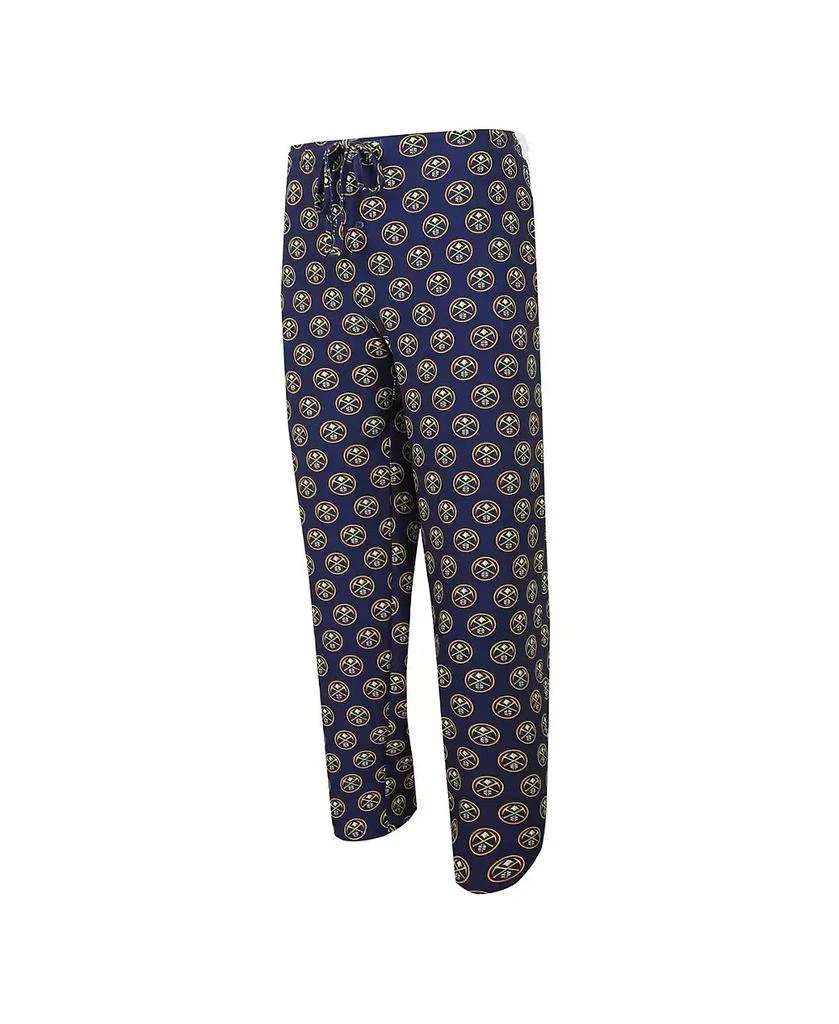 Concepts Sport Men's Navy Denver Nuggets Gauge Allover Print Pants 3