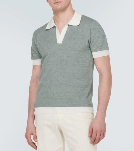 Thom Sweeney Cotton and linen polo shirt 3