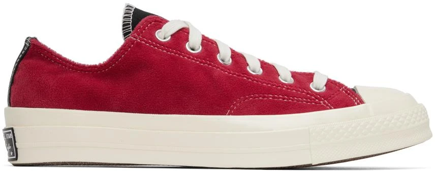 Converse Black & Red Chuck 70 OX Sneakers 1