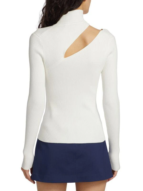 Ramy Brook Lexi Rib-Knit Slash Sweater 2