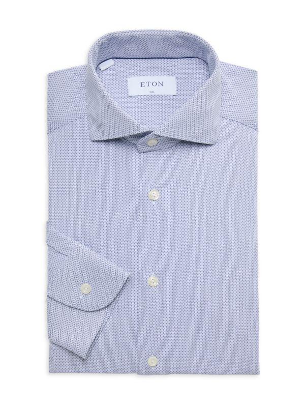 Eton Slim Fit Print Dress Shirt