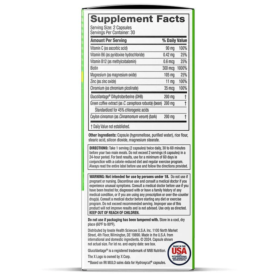 Hydroxycut Berberine DHB With Ceylon Cinnamon & Magnesium Veggie Capsules 4