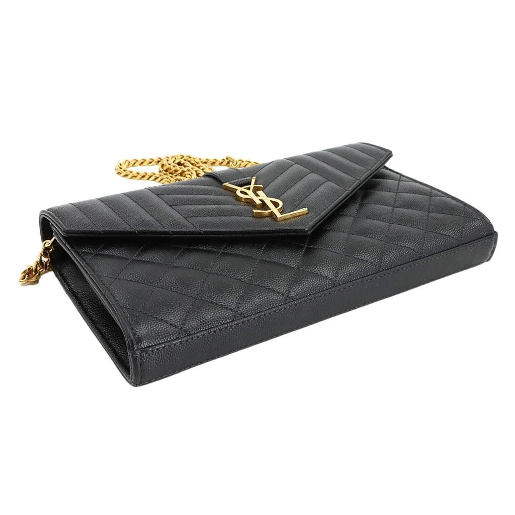 Yves Saint Laurent Leather Chain/Shoulder Wallet (Pre-Owned) 5