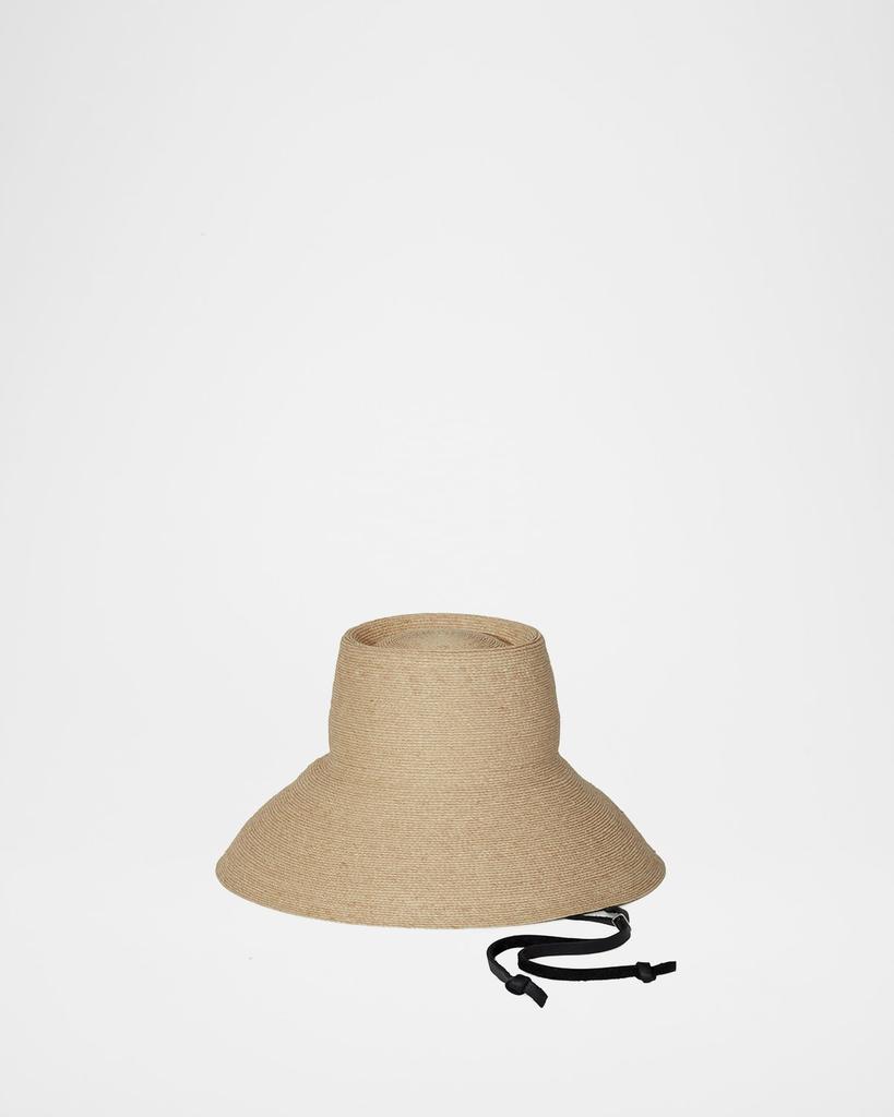 Janessa Leone Suni Straw Wide Brim Bucket Hat