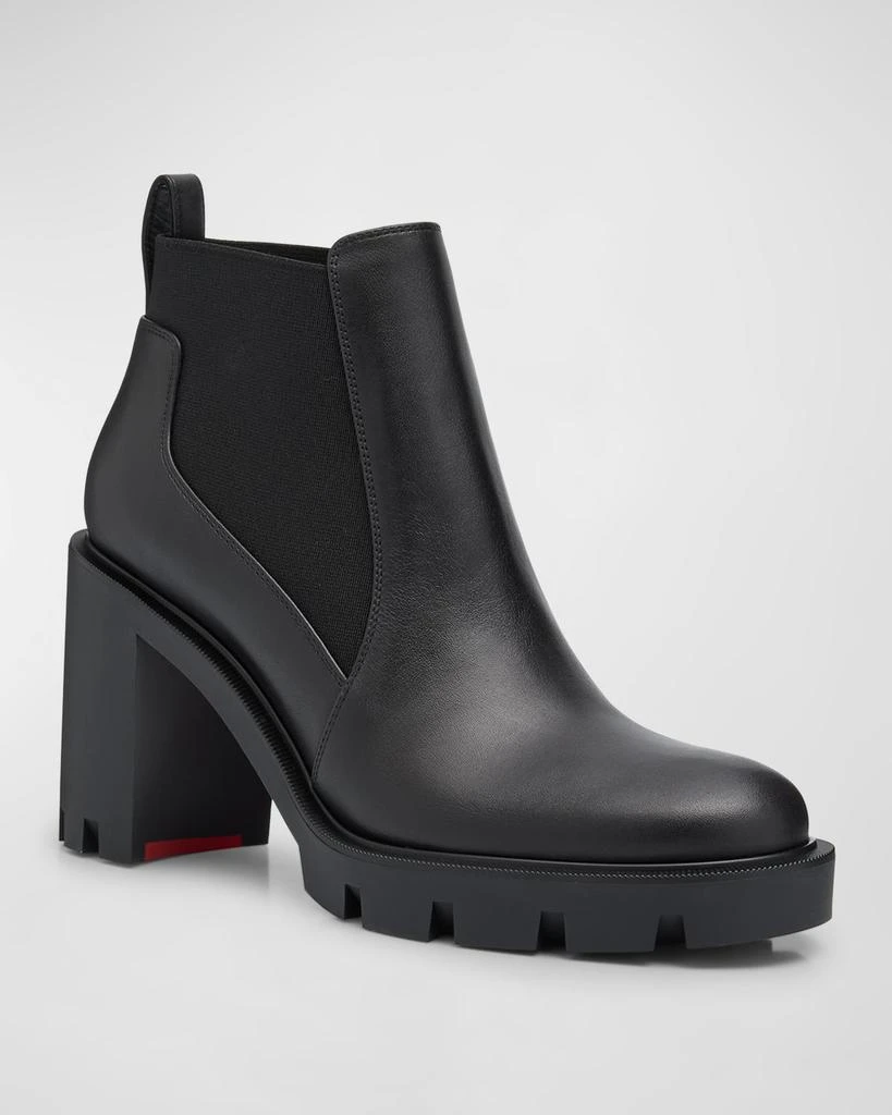 Christian Louboutin Marchacroche Leather Red Sole Chelsea Booties 3