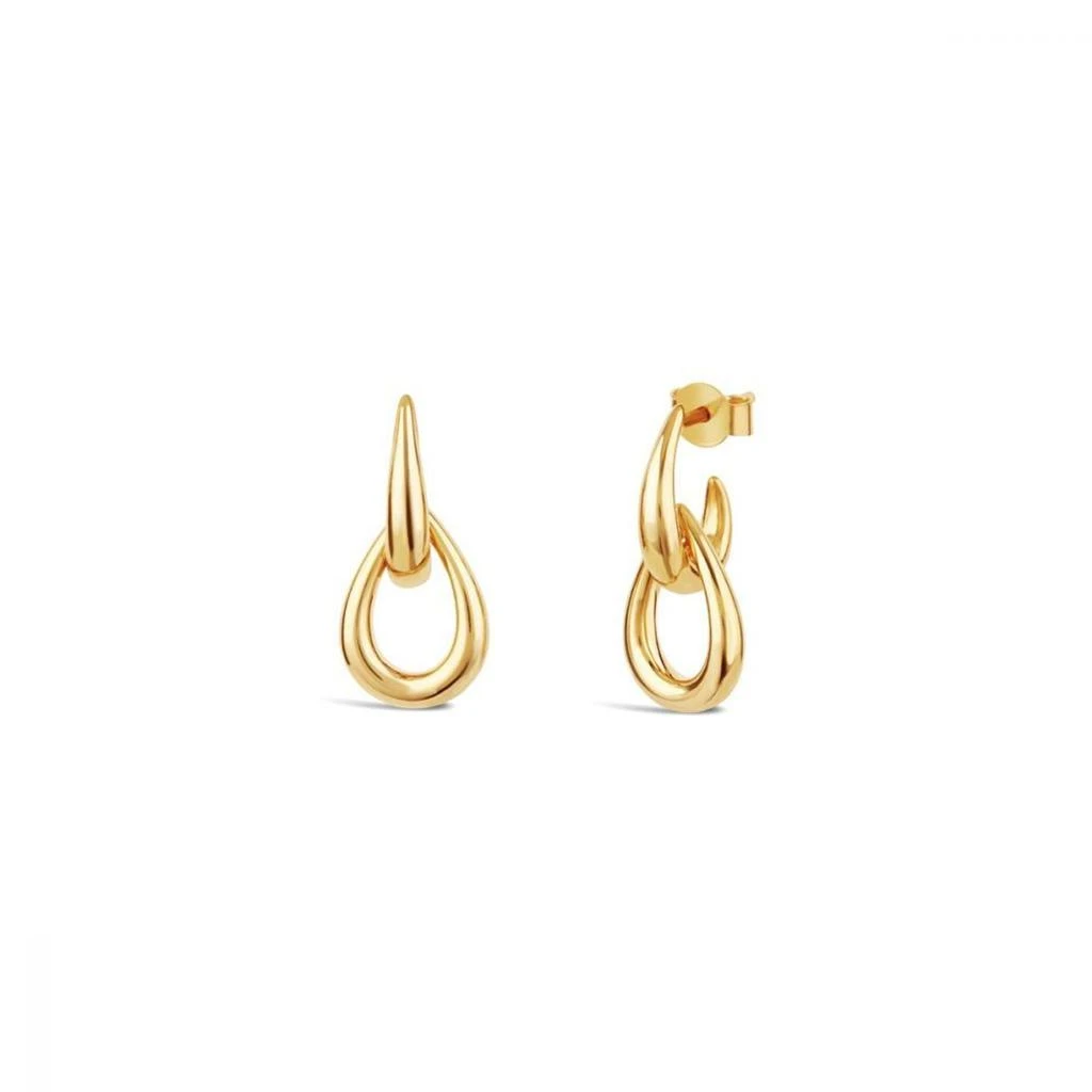 Dinny Hall Gold raindrop double link stud earrings 1