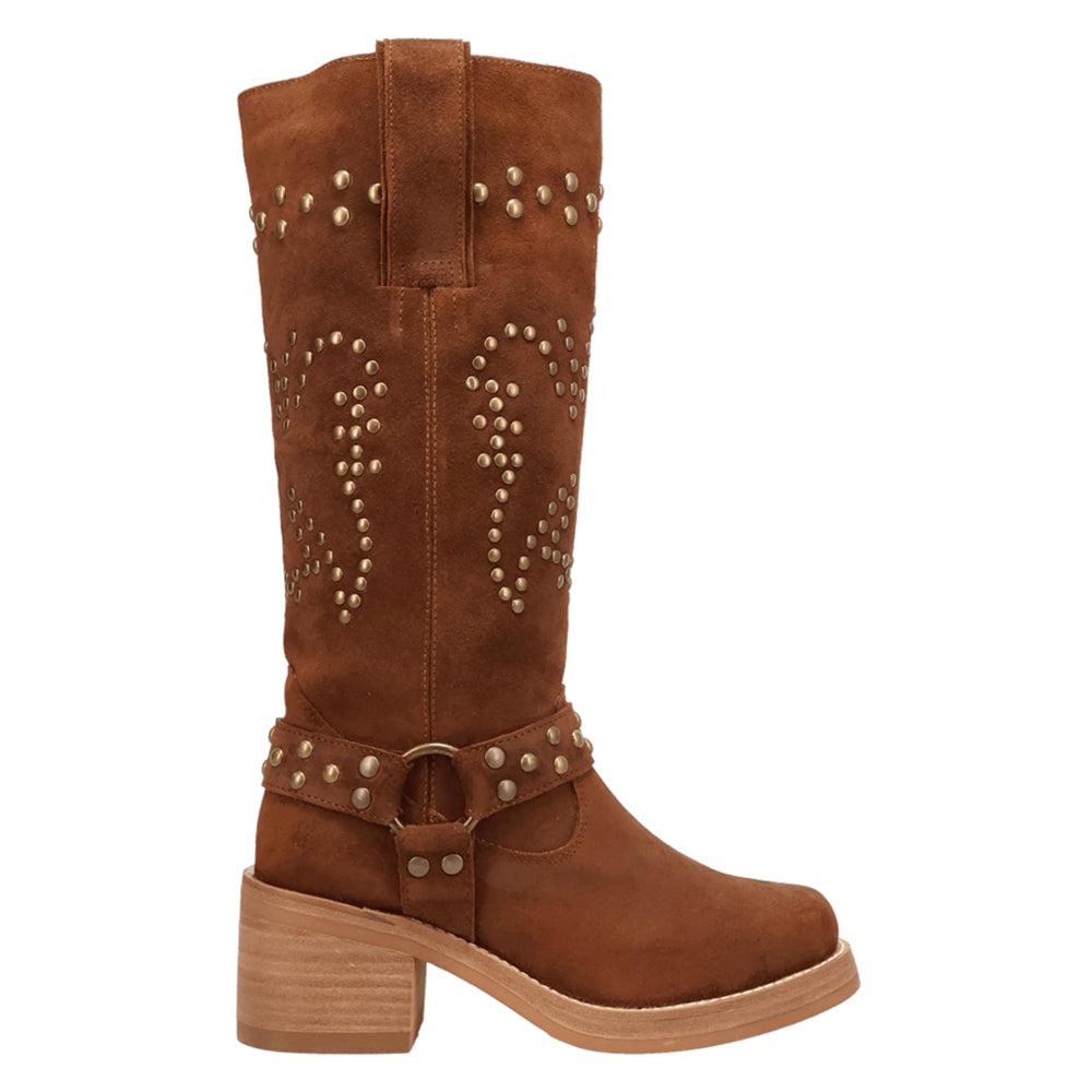 Dingo Troubadour Studded Round Toe Pull On Boots