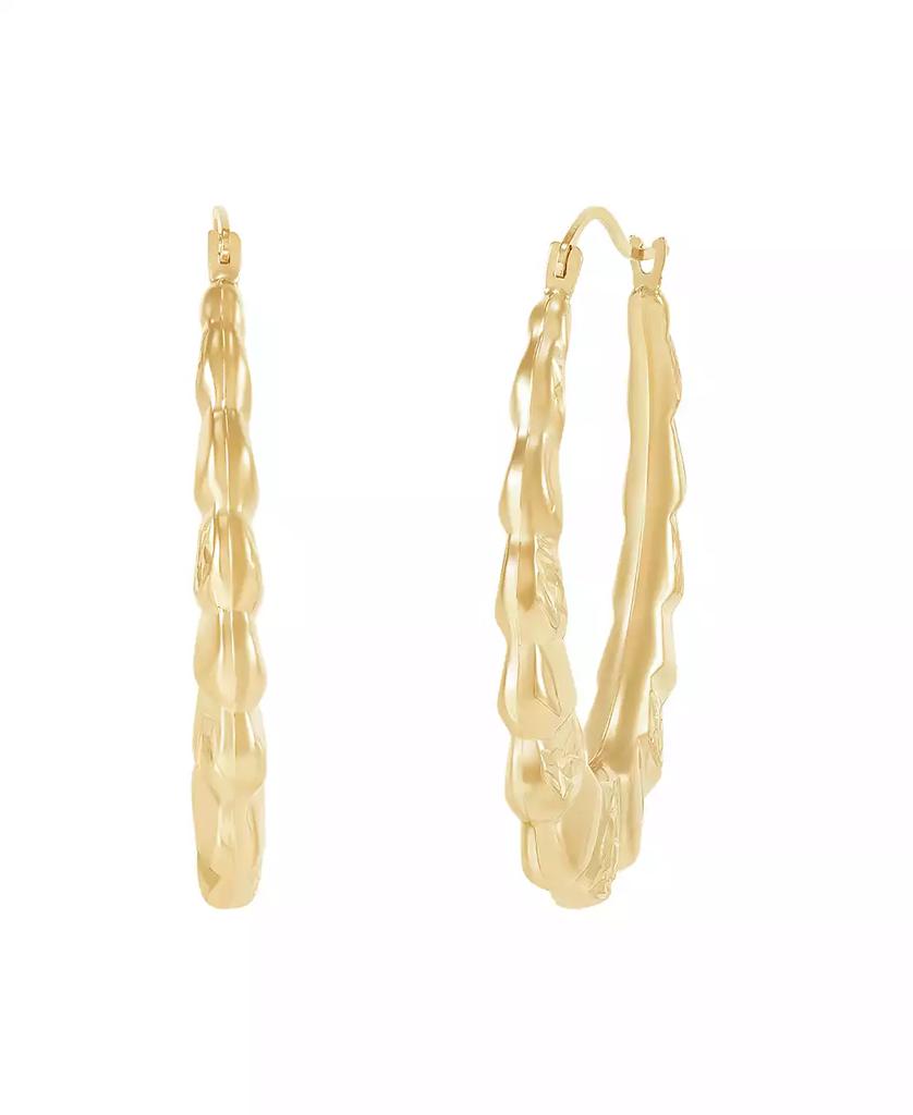 Macy's Oval Hoop Earrings in 14k Yellow Gold