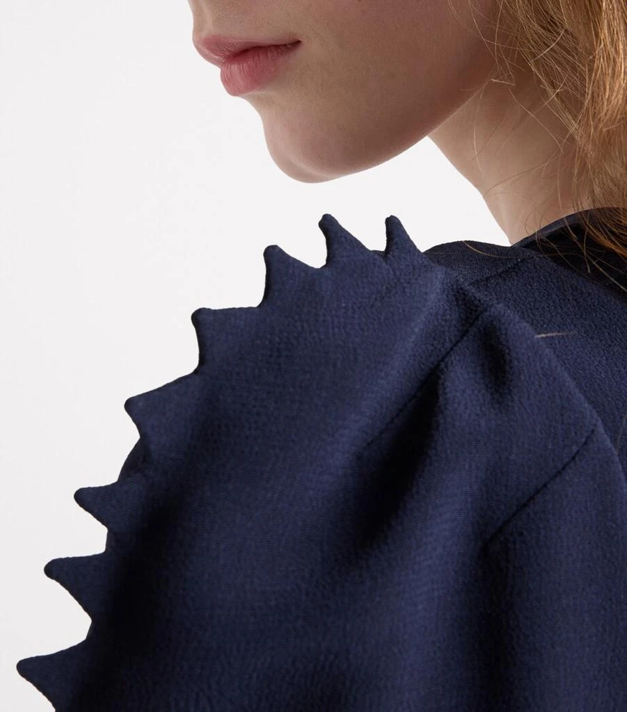 Prada Satin Crepe Belted Midi Dress 3
