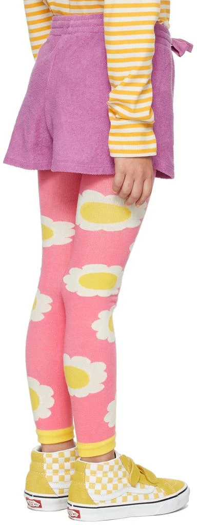 Mini Rodini Kids Pink Mr Flower Leggings 4