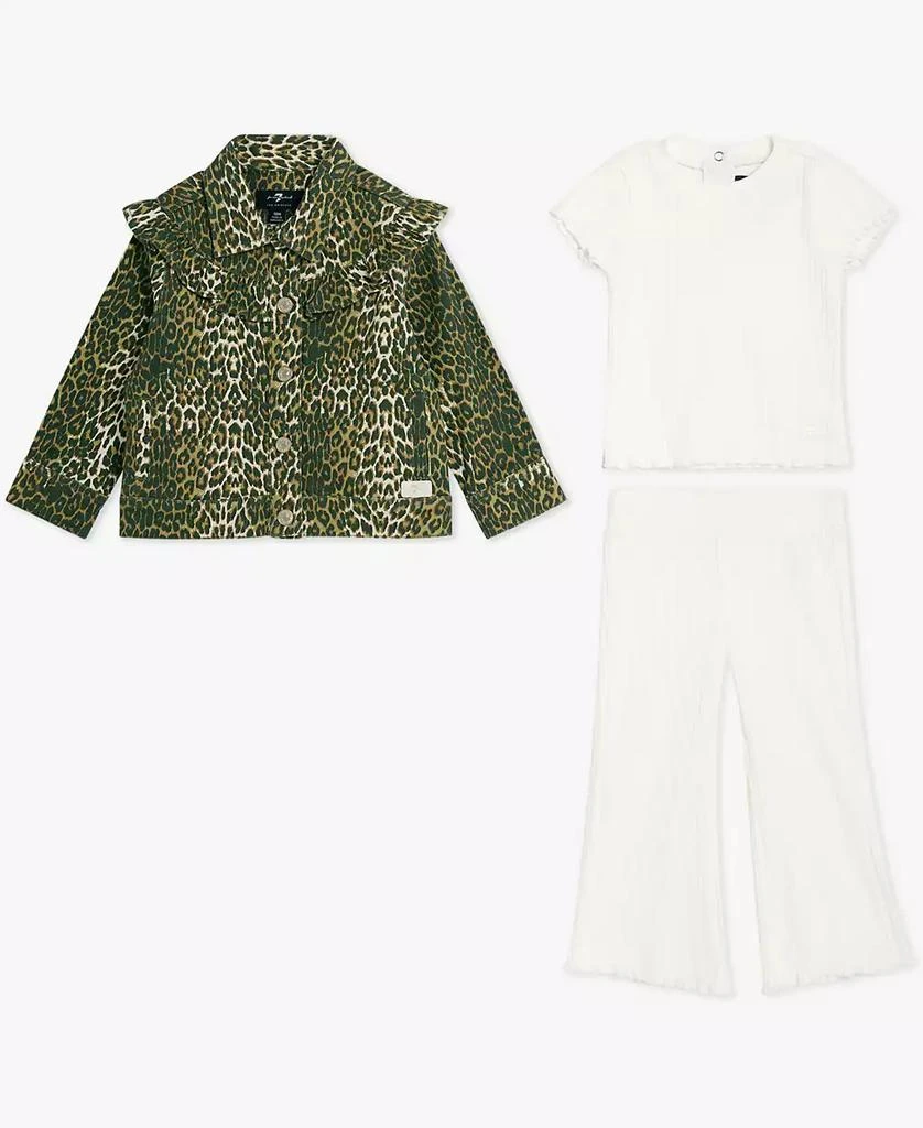 7 For All Mankind Baby Girls 3-Piece Jacket, T-Shirt and Pants Set 1