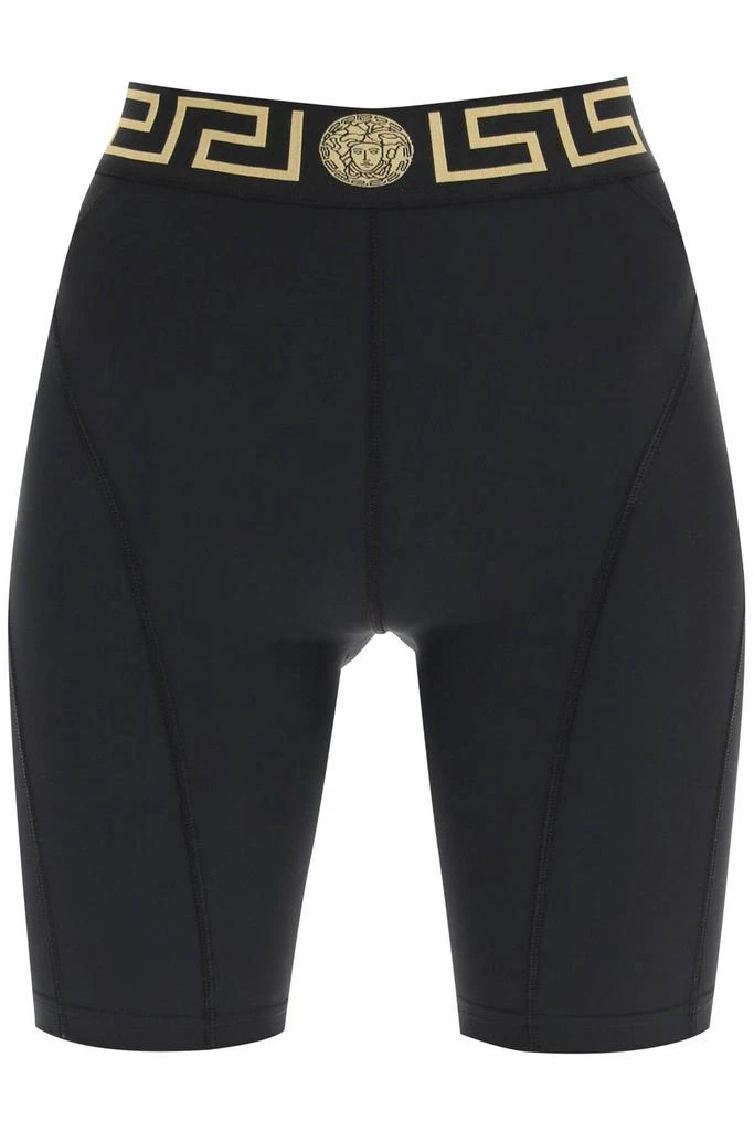 Versace Versace Greca Motif Elastic Waistband Biker Shorts 1