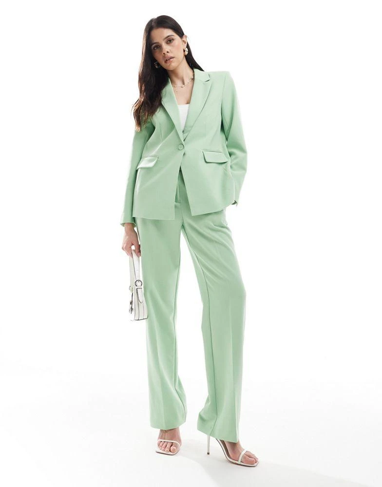 Y.A.S. YAS tailored trouser co-ord in quiet green - LGREEN 1