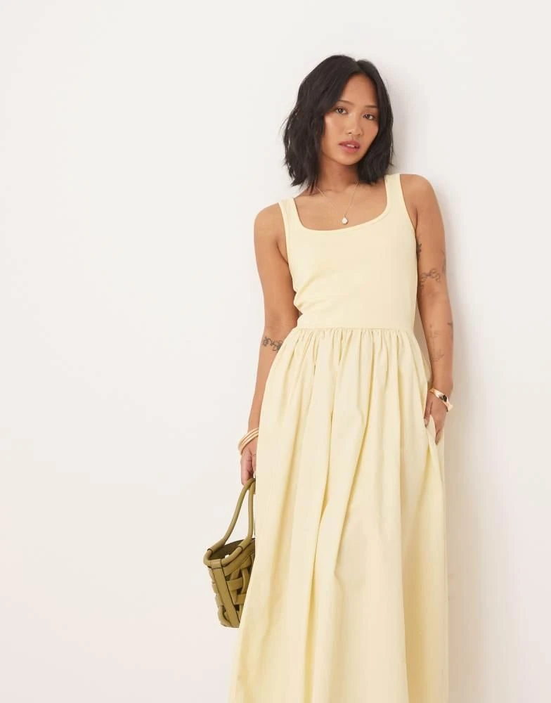 Nobody's Child Petite Nobody's Child Petite Colorado cami midi dress in yellow 4