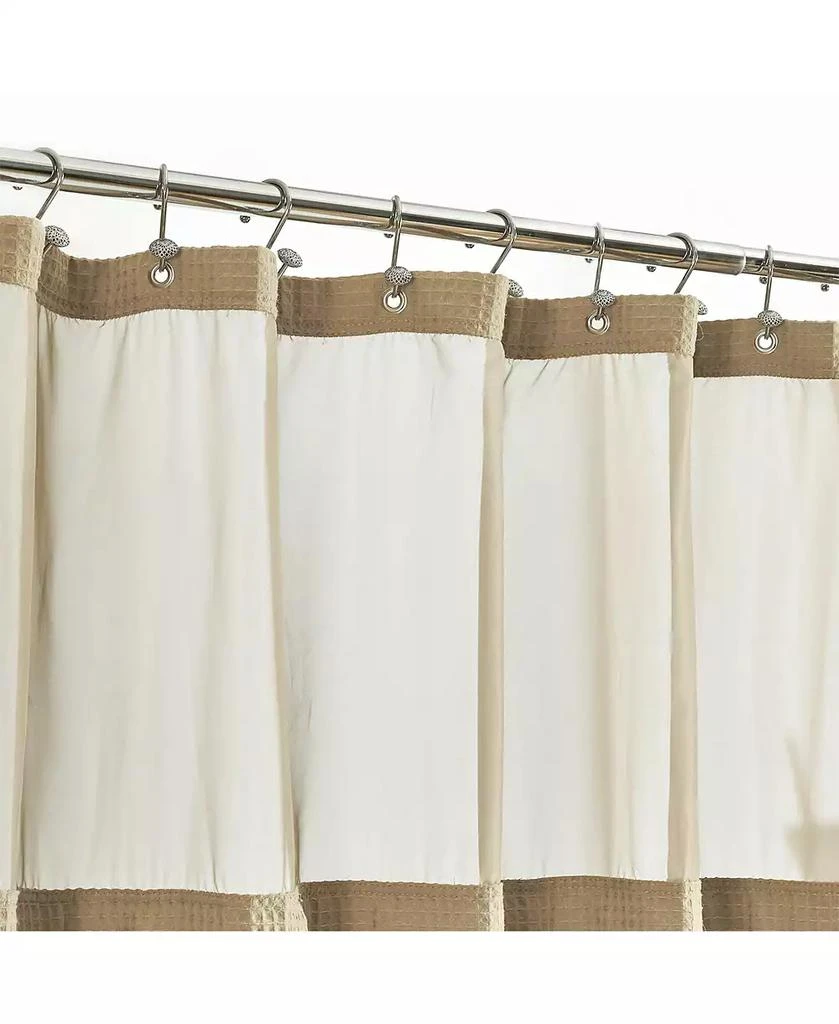 Awesome Home Cotton Blend Soft Waffle Weave Shower Curtain with Snap in Liner 3