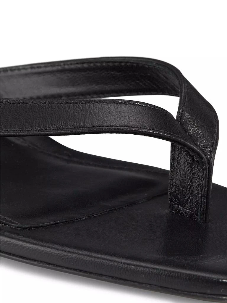 Totême Leather Flip-Flop Kitten-Heel Sandals 6
