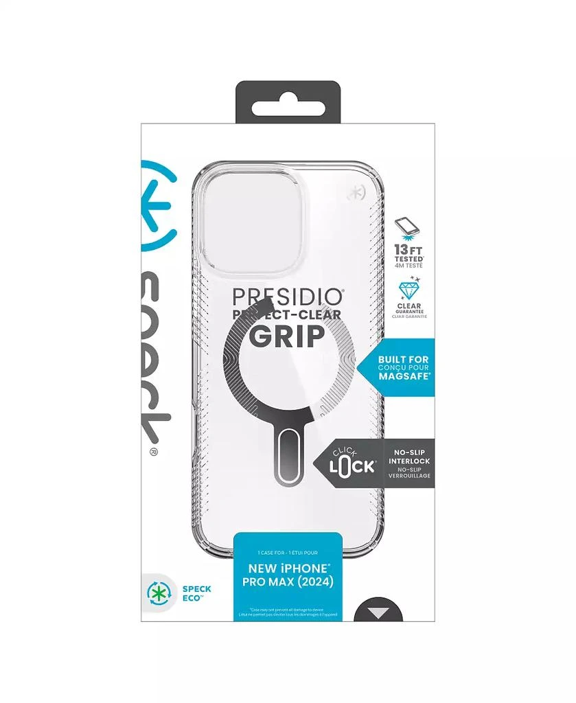 Speck Presidio Perfect Clear Grip Case with ClickLock for Apple iPhone 16 Pro Max 6