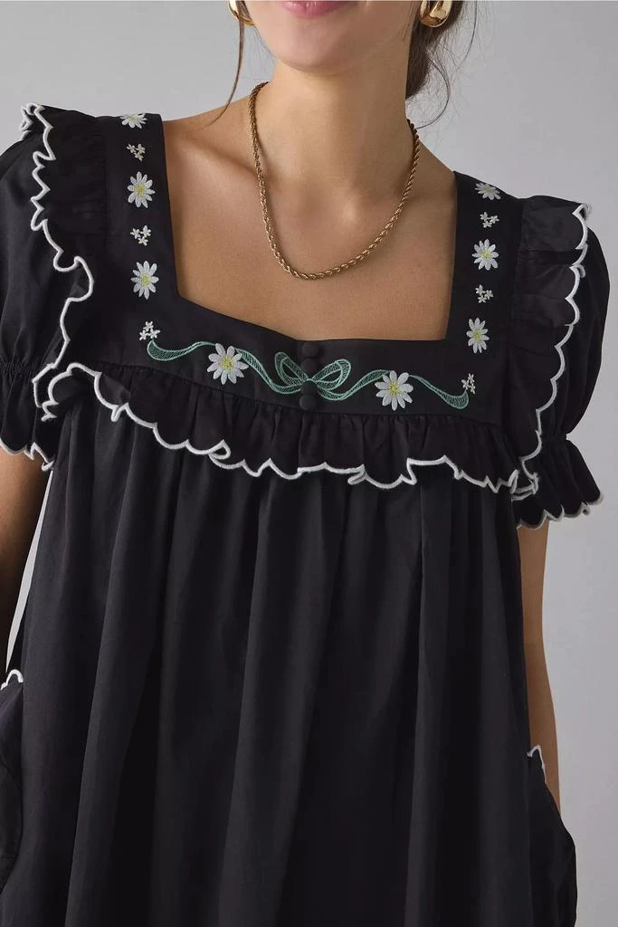 For Love & Lemons For Love & Lemons Tea Time Floral Embroidered Babydoll  Mini Dress - Dresses & Skirts - Free Shipping