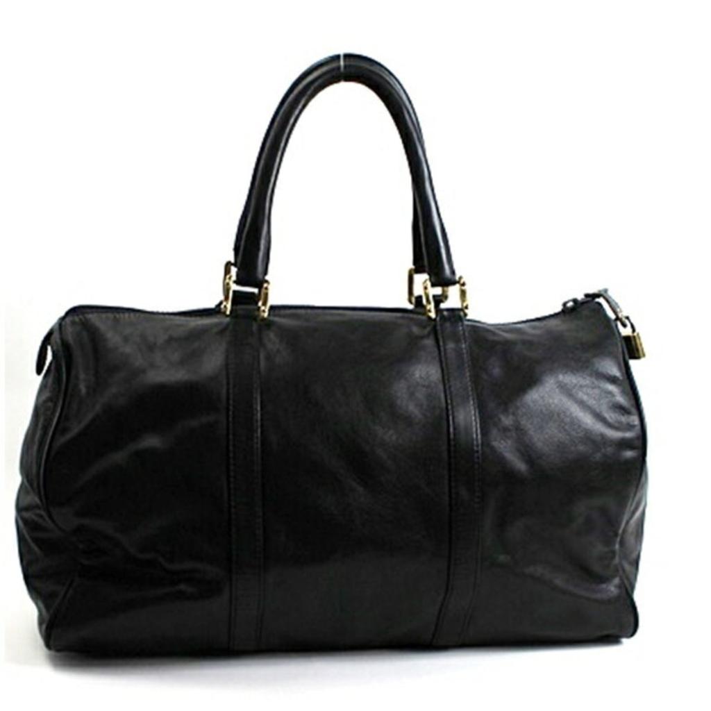 Loewe Leather Boston Bag Handbag (Pre-Owned)