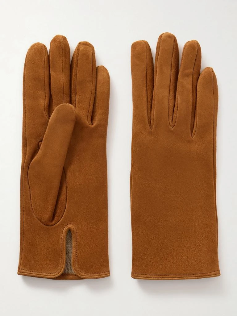 Nour Hammour Suede Gloves - Tan