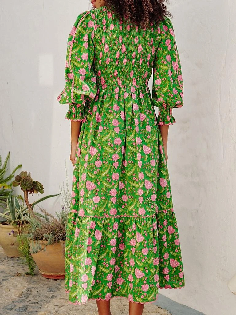 green jungle print dress Pink City Prints, Amazonian Jungle Izzy Dress – Hamilton Hatt
