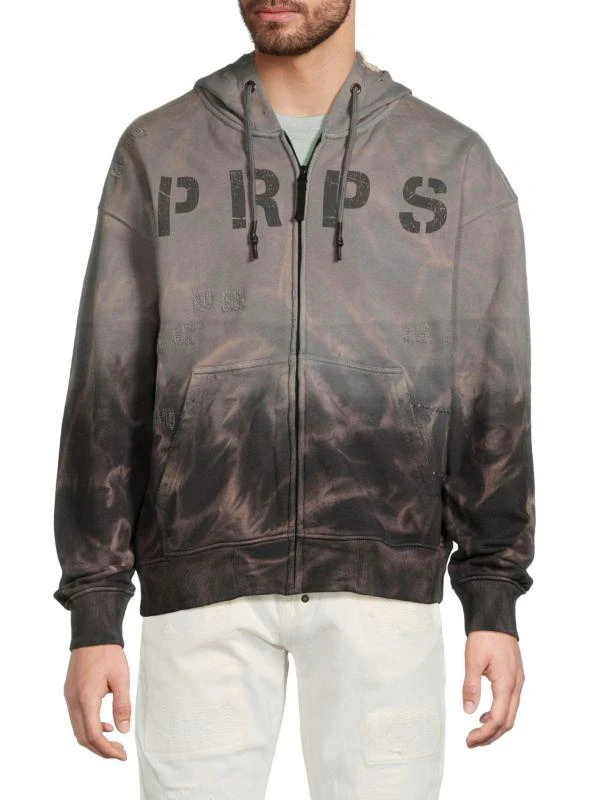 Prps Goods & Co ​Mt. Hood Dip-Dye Cotton Zip Hoodie 1