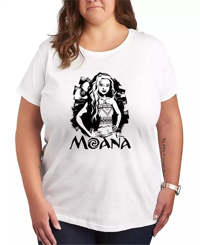 Hybrid Apparel Plus Size Moana Ink Splatter Graphic T-Shirt