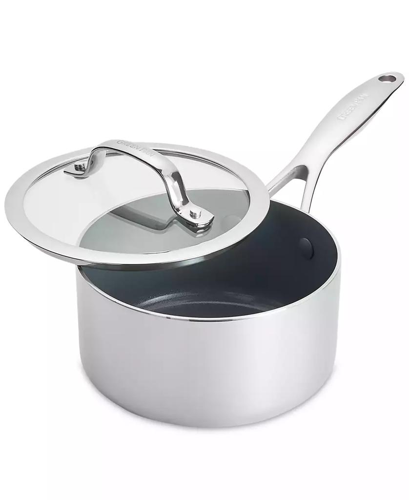Greenpan Valencia Pro Stainless Steel 1.66-Qt. Saucepan with Lid
