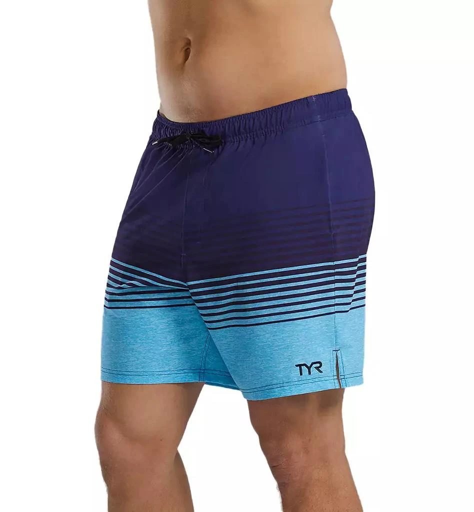 TYR Men's Skua Color Block Performance 7" Volley Shorts 1