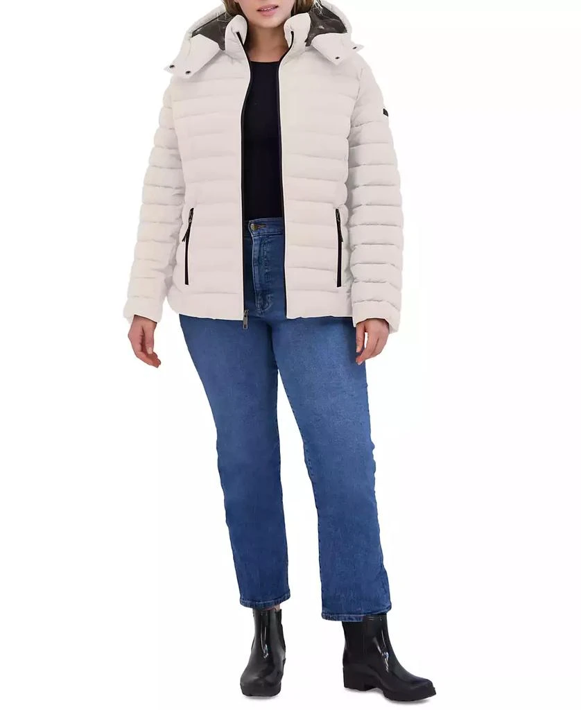 Nautica Plus Size Faux-Fur-Trim Hooded Packable Puffer Coat 6
