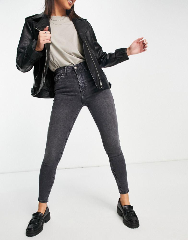 Topshop Topshop Jamie high rise jean in washed black