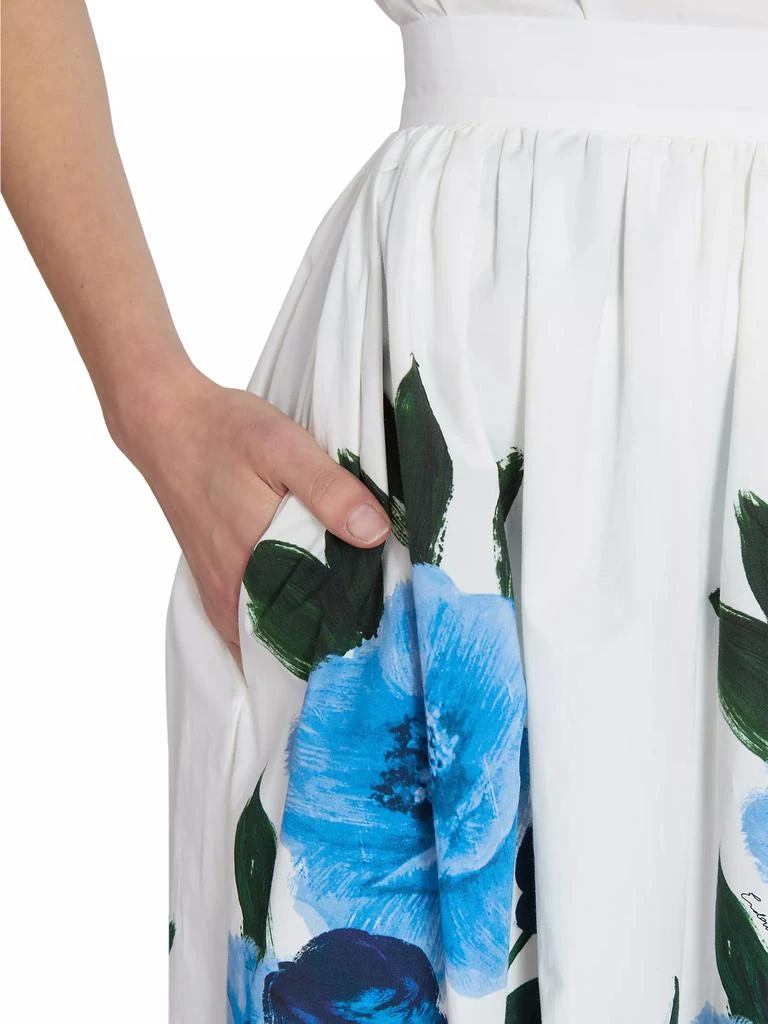 Erdem Floral Poplin Midi Skirt 6