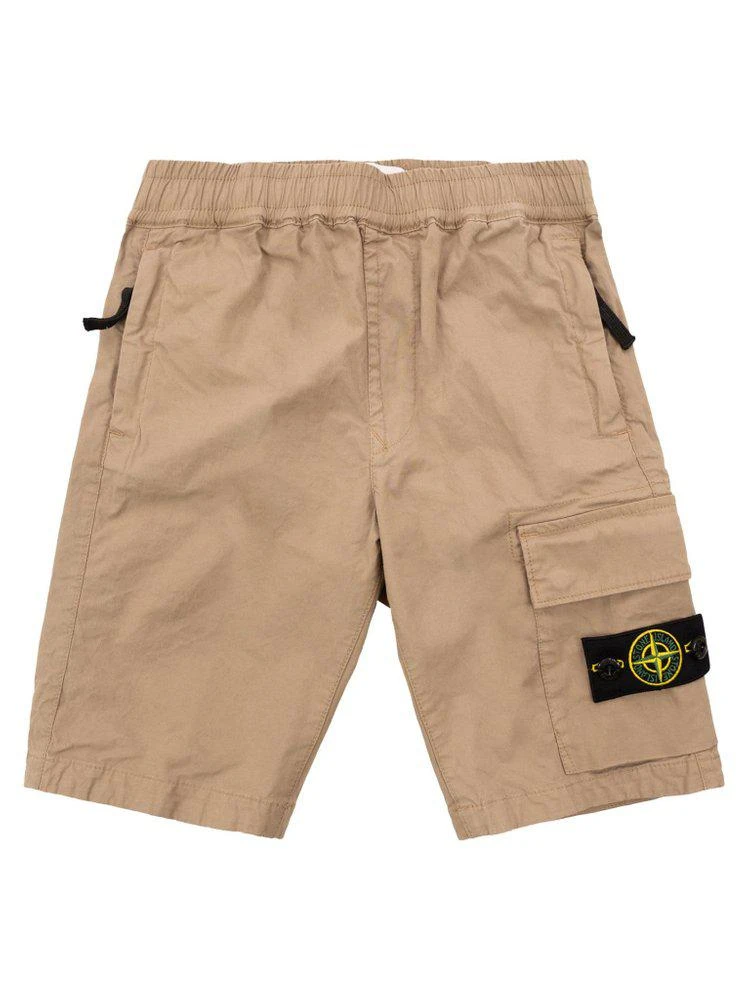 Stone Island Junior Stone Island Junior Logo Patch Cargo Shorts