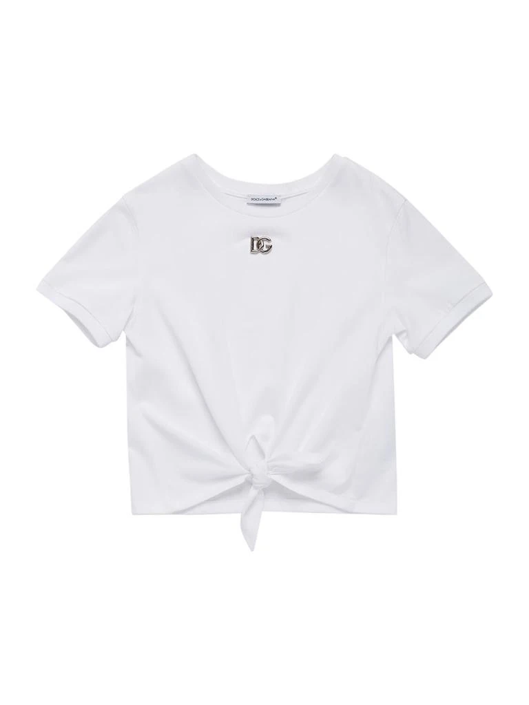 Dolce & Gabbana Cotton Jersey T-shirt W/ Knot 1