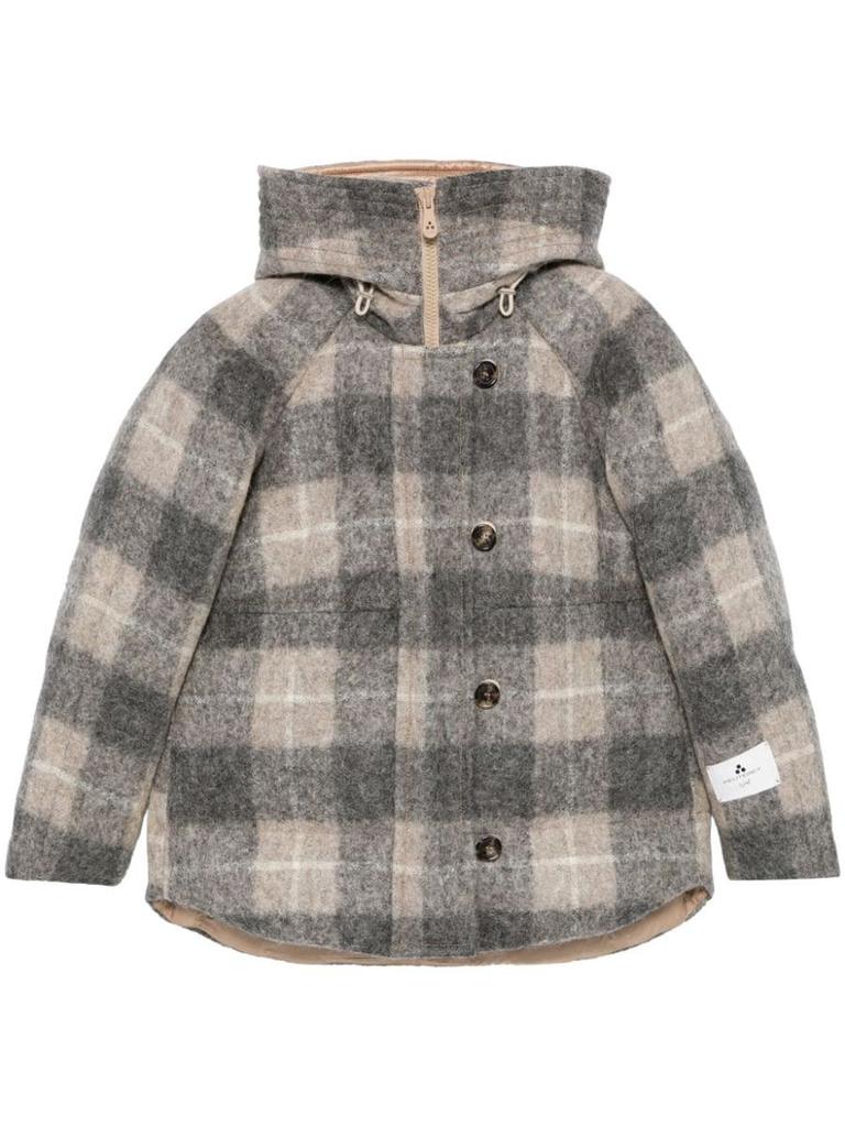 PEUTEREY Peuterey Tamboc Plaid Wool Puffer Jacket