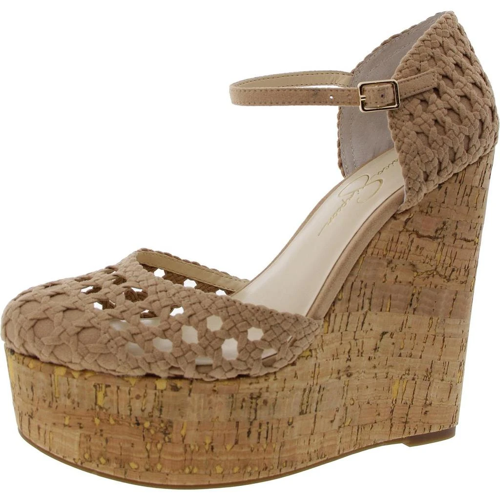 Jessica Simpson Womens Cork Ankle Strap Platform Heels 4