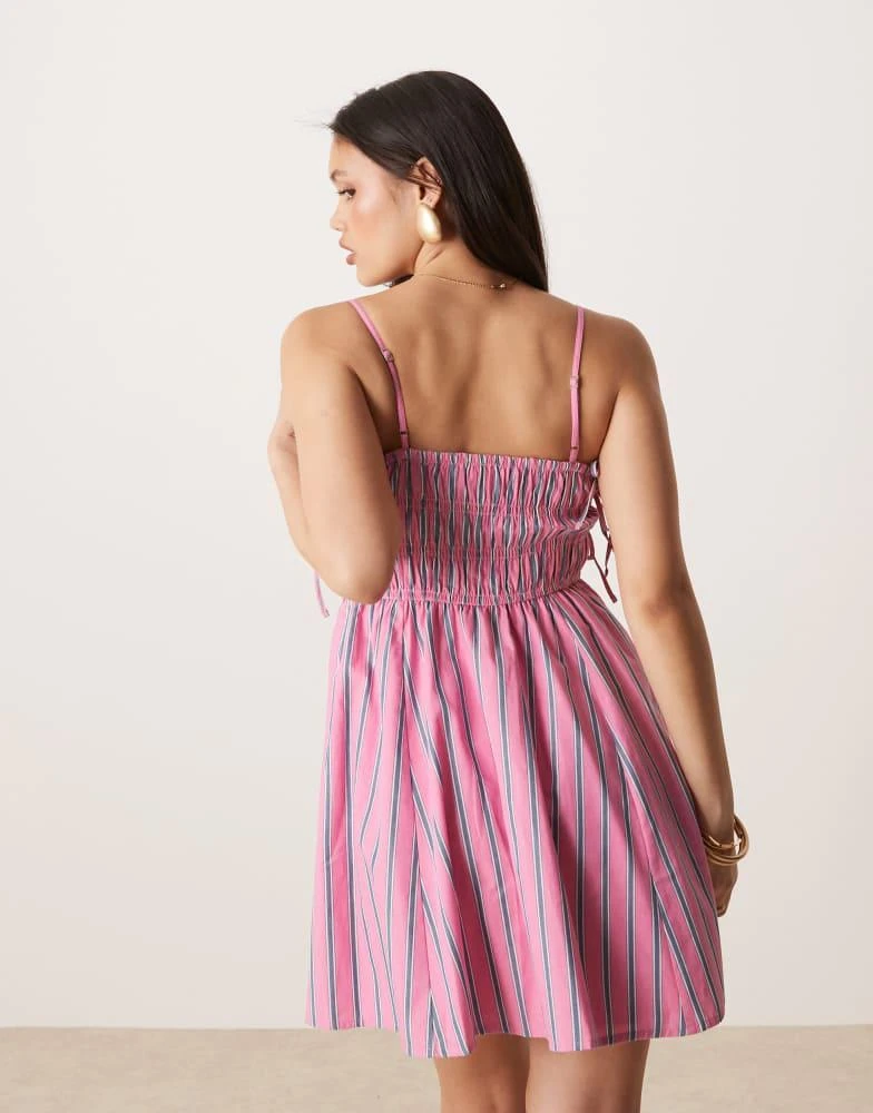 Shop Abercrombie & Fitch babydoll smocked poplin maxi dress in pink and  blue stripes on Sale at BeyondStyle  Get 40% Off Abercrombie & Fitch  babydoll smocked poplin maxi dress in pink