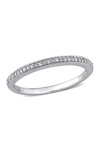 Belk & Co. Co. 1 20 Ct. T.w. Diamond Wedding Band In 10K White Gold 1