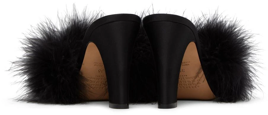 Maison Margiela Black Feather Mules 2