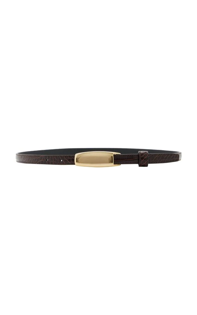 BEN-AMUN Ben-Amun - Exclusive Croc-Effect Leather Belt - Brown - L - Moda Operandi 1